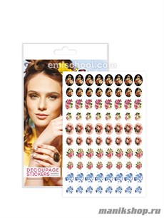 E.Mi Наклейка для декупажа Объемный винтаж "РОЗЫ №3"