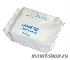 5371 White Line Салфетки одноразовые спанлейс 7х7см Белые 50шт/уп