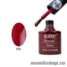 525 Bluesky Shellac Decadence 10мл (красное бордо, без блесток и перламутра, эмалевый, плотный)