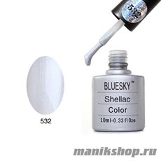 532 Bluesky Shellac Silver Chrome Color 10мл (серебристый металлик, плотный)