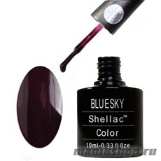 80559 Bluesky Shellac Dark Dahlia 10мл (черно-баклажанового цвета, матовый, плотный)