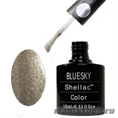 80560 Bluesky Shellac Steel Gaze 10мл (серебристо-болотный, перламутровый, плотный)