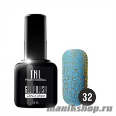Цветной гель-лак TNL Crack №32 Голубой 10мл