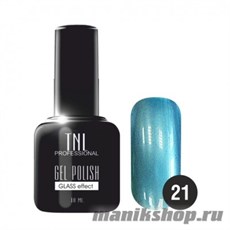 TNL 21 Цветной гель-лак  Зеркальный блеск Голубой 10мл