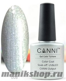 008 Canni Гель-лак Gel Color 7,3мл Серебристый