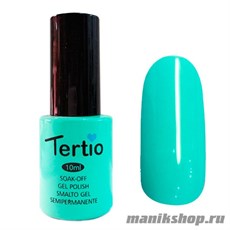 027 Гель лак Tertio 10мл Темный мятный, без блесток и перламутра, плотный