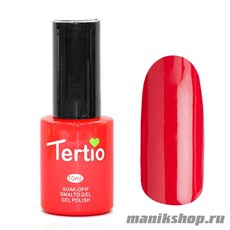 067 Гель лак Tertio 10мл Ярко-вишневый, без блесток и перламутра, плотный
