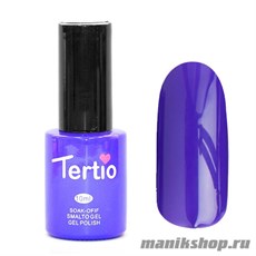 081 Гель лак Tertio 10мл Ночная фиалка, без блесток и перламутра, плотный