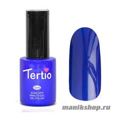 082 Гель лак Tertio 10мл Чернильный синий, без блесток и перламутра, плотный