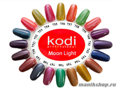 750 Kodi Гель лак Кошачий глаз Moon Light 8мл Дымчато-баклажановый, с синими микроблестками, плотный
