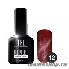 Гель-лак "TNL Кошачий глаз" №12 бордовый 10мл