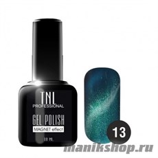 Гель-лак "TNL Кошачий глаз" №13 темно-бирюзовый 10мл