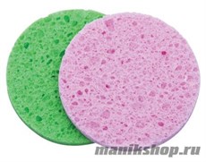 1505 Dewal Спонж для снятия макияжа и умывания N-12 круглый цветной 2шт