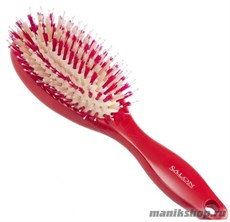Salon Расчёска серии «Натуральная щетина» 336-73240 CR красная
