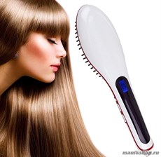 8286 Электрическая расческа-выпрямитель Fast Hair Straightener Белая