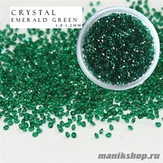 Кристаллы Пикси, Pixie для дизайна ногтей 1440шт Зеленые, хрустальная крошка, пакет