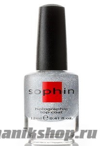 Sophin Верхнее покрытие для ногтей с голографическими частицами 12мл