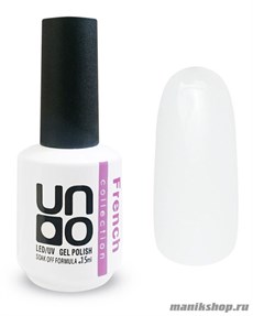 F07 Гель-лак UNO French Collection 15мл (Ультра-белый, без перламутра) Для френча