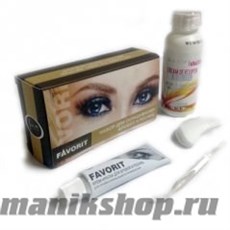 05133 FAVORIT Набор для окрашивания бровей и ресниц СВЕТЛО-КОРИЧНЕВАЯ