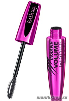 123150 IsaDora ТУШЬ для ресниц INSANE VOLUME lash STAYLER тон 50 Черная Ошеломляющий объем