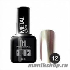 Гель-лак "TNL Metal" №12 серебряный металлик 10мл