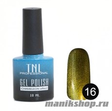 16 Гель-лак TNL "Chameleon" Хамелеон эффект 10мл Оливковое космическое облако