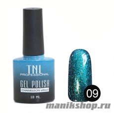 09 Гель-лак TNL "Chameleon" Хамелеон эффект 10мл Бирюзовый млечный путь
