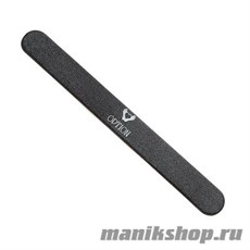 Option Пилка для натур. ногтей на деревянной основе 180/240 чёрная
