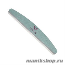 Option Пилка-Шлифовщик для ногтей (бумеранг, широкий) 180/280 Белый/ зеленый