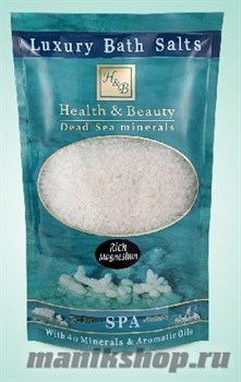 43311/260 Health&amp;Beauty Соль для ванн №1 натуральная Мертвого моря БЕЛАЯ 500гр пакет
