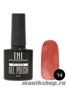 №14 TNL Гель-лак "Plush эффект" 10мл Коралловый