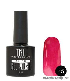 №15 TNL Гель-лак "Plush эффект" 10мл Амарантовый