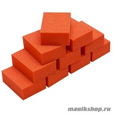 Planet Nails Баф МИНИ зауженный 100/120 оранжевый 10 шт/уп