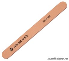 Planet Nails Пилка для ногтей стандартная персиковая "Mylar" 120/180