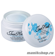 4342 JessNail Гель однофазный super clear 15гр Прозрачный (белая банка)