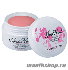 4386 JessNail Гель однофазный natural 15гр Розово-прозрачный (белая банка)