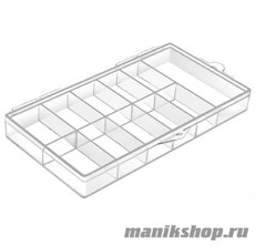 Бокс для типсов на 100шт ПРОЗРАЧНЫЙ (удобно хранить дизайн) 15*7,5*1,5см