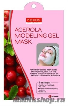 180354 Purederm Маска альгинатная 2в1 Ацерол (маска+крем) моделирующая