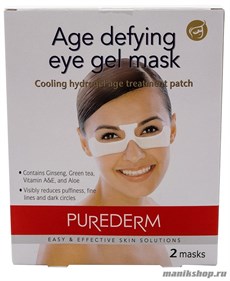 581138 Purederm Маска антивозрастная гелевая для ГЛАЗ 2шт с омолаживающим эффектом