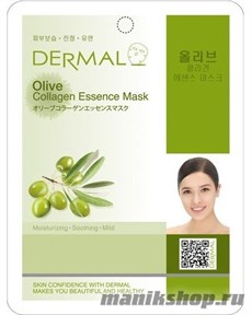 850699 Dermal 035 Маска для лица Коллаген+ Олива 1шт увлажнение