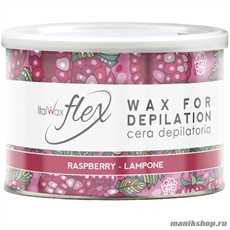 84909 White line Flex Воск теплый в банке 400мл Малина