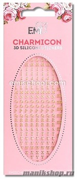 E.MI Charmicon 3D  Silicone Stickers Буквы золото