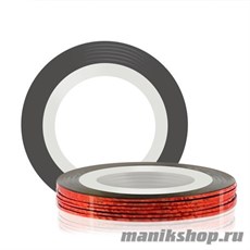 2518 RuNail Самоклеющаяся лента для дизайна ногтей Красная 20метров, ширина 0,1см