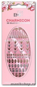 E.MI Charmicon 3D  Silicone Stickers «Замки MIX №1» золото/ серебро