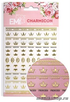 E.MI Charmicon 3D  Silicone Stickers «Короны» золото/ серебро