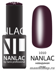 1010 NANLAC Гель-лак "Эмаль" 6мл Невидимая леди (оттенок вишневого)