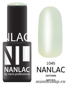 1045 NANLAC Гель-лак "Эмаль" 6мл Летняя мечта (светло-салатный цвет)