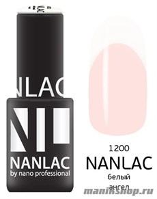 1200 NANLAC Гель-лак "Эмаль" 6мл Белый ангел (плотный белый)