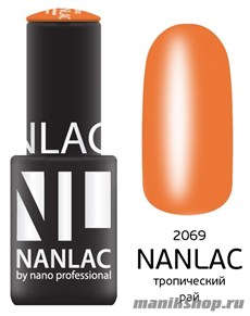 2069 NANLAC Гель-лак "Эмаль" 6мл Тропический рай (ярко-оранжевый цвет)