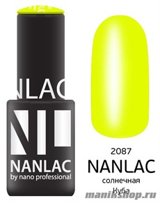 2087 NANLAC Гель-лак "Эмаль" 6мл Солнечная Куба (яркий, лимонный цвет)